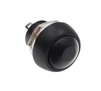 Mini interruptor de botón pulsador momentáneo de 12 mm, bocina, azul, blanco, verde, rojo, amarillo, negro, 1 A, 250 V, rearme automático, 1 unidad(Reset Black)