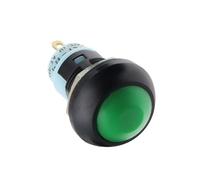 Mini interruptor de botón pulsador momentáneo de 12 mm, bocina, azul, blanco, verde, rojo, amarillo, negro, 1 A, 250 V, rearme automático, 1 unidad(Self Lock Green)