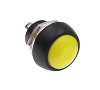 Mini interruptor de botón pulsador momentáneo de 12 mm, bocina, azul, blanco, verde, rojo, amarillo, negro, 1 A, 250 V, rearme automático, 1 unidad(Reset Yellow)