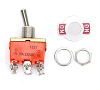 Mini Interruptor de Palanca de 6 Pines 15 A 250 V CA, Encendido, Encendido 2, Interruptor de Control Manual de Posición, Ligero, Tamaño Compacto, Fácil de Montar y Desmontar,