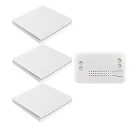 Mini interruptor de pared cinético de 220 V y 110 V, 433 MHz, control remoto, sin batería, resistente al agua IP44, apto for lámparas, controladores LED y reguladores de intensidad LED.(1r 3w)