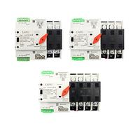Mini interruptor de transferencia automática ATS, 2 piezas, 2/3/4P, 100 A, 110 V/220 V, selector eléctrico, doble potencia, energía solar fotovoltaica, carril DIN.(220v,4P)