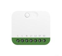 Mini interruptor inteligente WiFi dual 16 A Matter | Control de doble canal, carga total de 16 A, diseño compacto, protocolo mate, fácil montaje