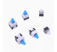 Mini interruptor táctil de encendido y apagado con bloqueo automático, pulsador momentáneo de 5,8 x 5,8/7 x 7/8 x 8/8,5 x 8,5 mm, DIP de 6 pines(7x7,10 pieces)