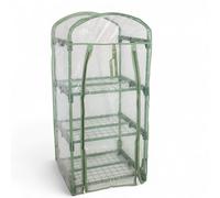 Mini Invernadero 3 Estantes 105x50x45cm Con Cremallera Resistente Para Jardin Exterior Cultivo Semillas Plantas Flores Estructura Metalica Cubierta Transparente Plastico PVC