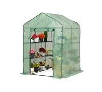 Mini invernadero para jardín 1,4 x 1,4 x 2 Garden Point verde
