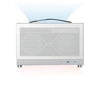 Mini-ITX PC Gehäuse | Tragbares Desktop-Computergehäuse | Robust mit Vierseitiger Wärmeableitung | Einfach zu Bedienen, Kompaktes PC Gehäuse für Home Office, Oder Büro