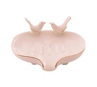 Mini Jabonera Jabonera de Cerámica con Drenaje Bandeja de Jabón Barra Jabonera Contenedor Organizador Pequeño, Contenedor de Plato de Jabón para el Baño del Hogar del Hotel(Rosa)