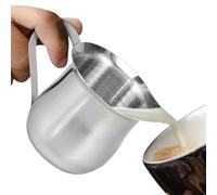Mini jarra para crema Jarra de acero inoxidable de 90 ml con pico vertedor | Pequeño soporte de Metal para crema con mango, taza de leche apta para lavavajillas para café, té, salsa, condimento, vajil
