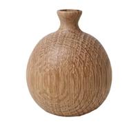Mini jarrón de madera - de roble natural de 5.91 pulgadas | Decoración del hogar de roble , jarrón de madera maciza perfecto para cenas, bodas, planificación de bodas, estilo de mesa de