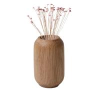 Mini jarrón de madera hecho a mano, jarrón de madera para arreglos florales | Adorno de soporte de madera natural hecho a mano, elegante pieza de decoración para el hogar, ocasiones festivas, cenas y