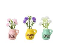 Mini jarrón magnético de cerámica, decoración de Flores 3D, jarrón pequeño de 1,1 x 0,79 x 1,06 Pulgadas con diseño Lindo, Accesorio de imán para, Mini imanes de Flores con construcción