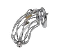 Mini Jaula De Castidad De Metal Para Hombre,Dispositivo De Castidad,Jaula Para Pene,Anillo Para Pene Con Cerradura,Juguetes Sexuales Para Hombres,Accesorio Sexy Para Adultos,Blanco,50 Mm