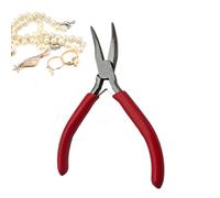 Mini Jewelry Suple Set, 6 tipos de herramientas de cuentas multifuncionales, alicates de manejo de mango rojo no deslizante | Accesorios hechos a mano hechos con alicates de joyas medidas, herramienta