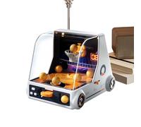 Mini juego de baloncesto de mesa - Juguete de con efectos de luz de sonido, juego de mesa interactivo, marcador electrónico, diseño compacto portátil, actividad divertida para dormir