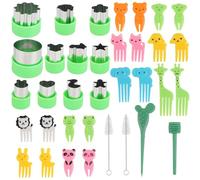 Mini juego de cortadores de galletas,Juego de 35 cortadores de frutas con forma de fruta,ideal para molde, de galletas y perfecto para cortar, sándwiches y más
