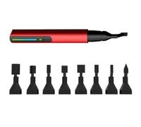Mini juego de lijadora alternativa, bolígrafo de lijado eléctrico de 3 velocidades con 8 puntas de nailon para moler, pulir, tallar madera, arcilla, manualidades, proyectos de bricolaje, Com