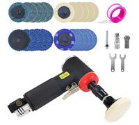 mini Juego de Lijadora de Aire Comprimido, Kit para Pulidora Coche, Amoladora Pequeña, Lijadora Neumática, Mini Amoladora Eléctrica de Alta Velocidad con Kit de 20 Discos Intercambiables