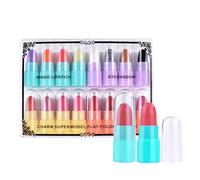 Mini Juego De Maquillaje De Lápiz Labial - Tamaño De Viaje, Colores De Labios Con Purpurina Mate, Paquete De 16, Pequeño Kit De Labios Cosmético Portátil, Surtido De Belleza Ligero | Selección De