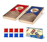 Mini juego de mesa de Cornhole de escritorio con 8 bolsas de frijoles de 10 x 5 pulgadas, juego de Cornhole portátil para la oficina en casa, juegos de Cornhole para adultos y niños, juegos de