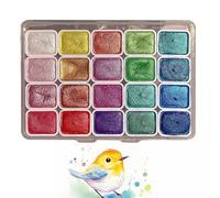 Mini juego de pintura de acuarela, de bambú natural de 100 colores, kit de agua portátil, bolígrafos de pincel, ideal para niños, adultos, principiantes, profesionales, para interiores y
