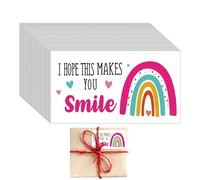 Mini juego de tarjetas de agradecimiento - Ich hoffe Das bringen Sie zum Lächeln Businskarten, 50 Stück Karten für Kleinunternehmen, Bürobedarf & Shop Marketing, professionelle Visitenkarten für