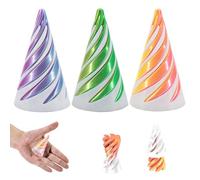 Mini Juguete Antiestrés De Pirámide 3 Piezas Spiral Cone Fidget Toy Juguete Fidget En Espiral Impreso En 3D Juguete Antiestrés De Pirámide Imposible para Niños Regalo para Decoración Souvenir Regalo