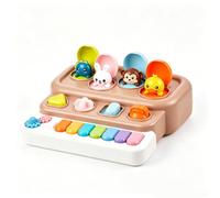 Mini juguete interactivo de animales emergentes con teclas de piano, música y luces, juguetes Montessori de causa y efecto para niños de más de 3 años, juguete STEM para bebés de 6 a 12 meses, regalo