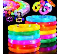 Mini Juguetes Sensoriales de Tubos Luminosos Pop, 12PCS, Juguetes Educativos, Elásticos Multicolor para Aliviar el Estrés