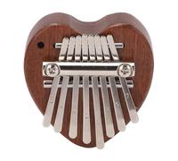 Mini Kalimba, 8 Teclas Mini Kalimba de Bolsillo Piano de Dedo de Madera Piano de Pulgar Porttil con Cuerda Colgante para Amantes de la Msica (XA65 en forma de corazn