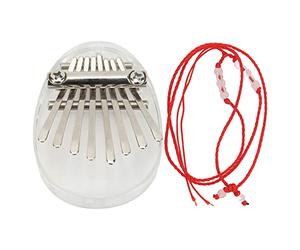 Mini Kalimba Piano de pulgar de 8 teclas |Colgante de cristal portátil con cordón |Juego fácil para principiantes/jóvenes músicos/regalos |Impresión de notas y hermosos tonos