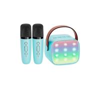 Mini Karaoke Machine for Kids, Portable Bluetooth Speaker with Wireless Microphone, Christmas Gifts for Girls 4-10 Years (Sky Blue)