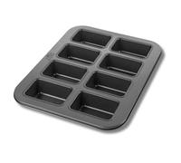 MINI-KASTENFORM für 8 kleine Gebäckstücke RBV Birkmann, 210 356, Pan y alma, caja pequeña con 8 compartimentos, aleación de acero, marrón, 35 x 27 x 4 cm, 1 unidad