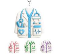 Mini Keychain with Stethoscope,Personalized Acrylic Keychain,Gift for Doctors and Nurses,Doctor Medical Students Gifts Keychains (Blue)
