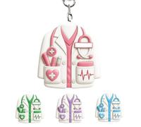 Mini Keychain with Stethoscope,Personalized Acrylic Keychain,Gift for Doctors and Nurses,Doctor Medical Students Gifts Keychains (Pink)