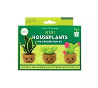 Mini kit de ganchillo para plantas de interior - Trío de ganchillo para principiantes | Haz plantas de serpiente, suculentas y cactus | Kit completo de manualidades con gancho e hilo