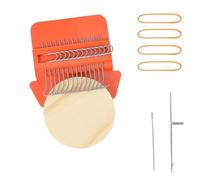 Mini kit de herramientas para tejer telar, pequeño telar de tejido 14 ganchos de metal para tejer, parchar, hacer punto de bricolaje