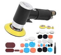 Mini kit de lijadora de aire orbital aleatoria de 48 piezas, mini lijadora pulidora neumática de alta velocidad, lijadora de aire, máquina de lijado, pulido y encerado neumático (Kuuleyn21i-11)