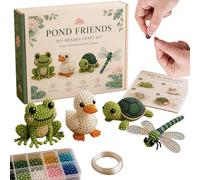 Mini kit de manualidades con cuentas en 3D | Creative 4 Set educativo de PVC Bead Art Ornament Kit de iniciación amistoso hecho a mano Animal Figurine Project Instruction Included | Kids Adults Women