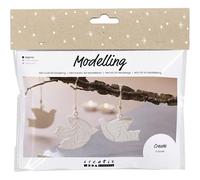 Mini kit de manualidades para modelar, haz tus propias palomas de arcilla, kit de decoración navideña para colgar