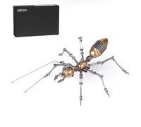 Mini kit de modelo mecánico 3D del ejército de hormigas, rompecabezas de metal dorado y dorado, coleccionable educativo steampunk (dorado y dorado)