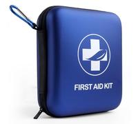 Mini kit de primeros auxilios, kit médico pequeño de 163 piezas, suministros de primeros auxilios de emergencia y kit de supervivencia con carcasa dura, perfecto para viajes, hogar, al aire libre