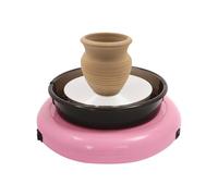 Mini kit de rueda de cerámica para adultos principiantes, máquina de cerámica de velocidad ajustable de 5.9 pulgadas con arcilla de secado al aire y lavabo de agua desmontable, rueda de arcilla