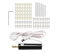 Mini kit de taladro manual eléctrico con cable y brocas para hacer joyas, herramienta de plástico, estilo C