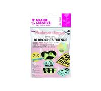 Mini Kit DIY - Mejor amigo - 10 broches - Plástico loco - Creación fácil - Diversión garantizada