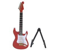 Mini Klassische Gitarre MusikInstrumento Modell Holz E-Gitarre Ornamente Lindenholz Handwerk Rot Schwarz Wei? Wei? Kaffee (18 cm)