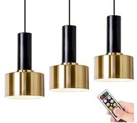 Mini lámpara colgante inalámbrica a pilas con control remoto para uso en interiores, lámpara colgante inalámbrica para cocina, dormitorio, comedor, bar, decoración del hogar