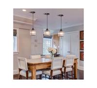 Mini lámpara de araña de cristal cromada, lámpara colgante empotrada de techo, moderna, para comedor, dormitorio,