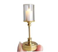 Mini lámpara de Escritorio Luces de casa de muñecas exquisitas y realistas a Escala 1:12 Luces en Miniatura Que Funcionan con Pilas para Accesorios de Manualidades de Bricolaje en Interiores de casa