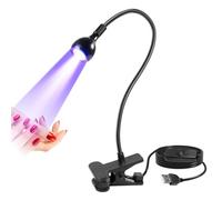 Mini Lampara UV LED Uñas 5W Lampara Uñas Profesional con Clip y Interruptor USB para Gel, Resina y Secado de Uñas